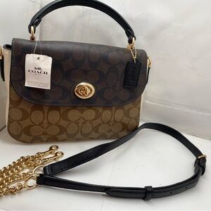 NWT Coach Marlie Top Handle Satchel Convertible Crossbody Bag, Style C1563.